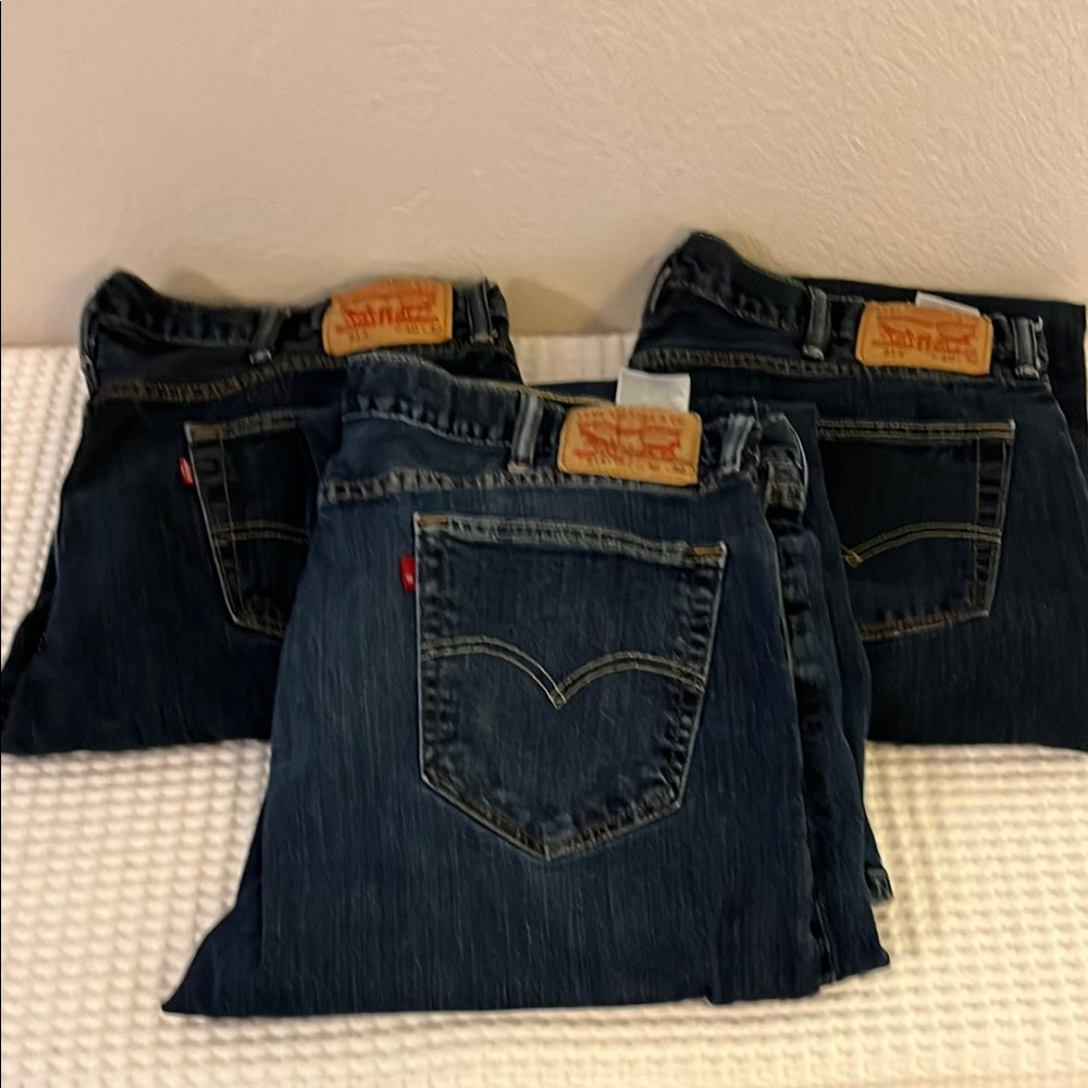 Levi's Classic Blue Denim Jeans Trio